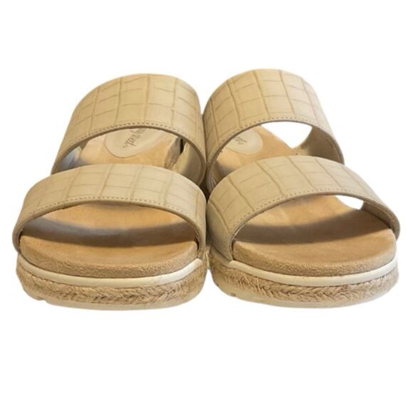 Easy Street Size US 8.5M Women Wedge Heel Slide Sandals Maryann Taupe Croco - Picture 7 of 12